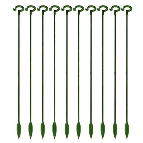 Plantestøttepind Fiberglas Have Enkelt Stilk Støttering til Plante Blomst 30pcs Mixed Pack