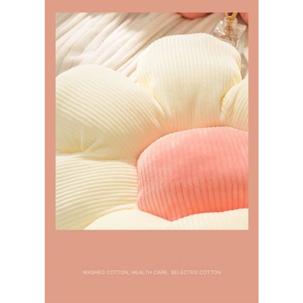 Kukkalattiatyyny Daisy kukkamuotoinen tyyny Söpö istuinpehmuste Pehmotuolityynyn tyynynheitintyyny Kodinsisustus naisille a Reading (valkoinen)