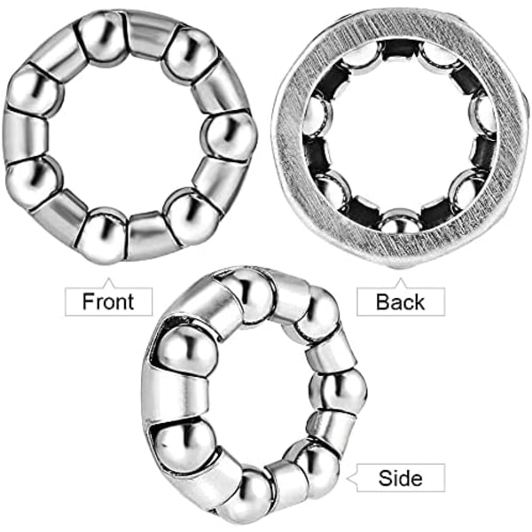 4 stk. kugleleje til cykelhjul - reservedele til mountainbike - 3/16\" x 7 kugler - cykelreparationstilbehør til børnecykler/stretchcykler