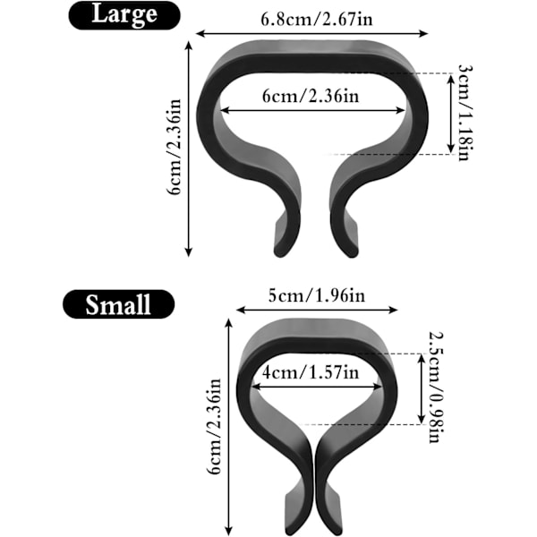 12 kpl Puutarhakalusteiden Kiinnikkeitä, Liukumattomat Terassikalusteiden Kiinnikkeet Mustat Kohdistuskiinnikkeet Ulkoterassin Kiinnikkeet Segmentoidut Liittimet (4cm, 5.7cm)