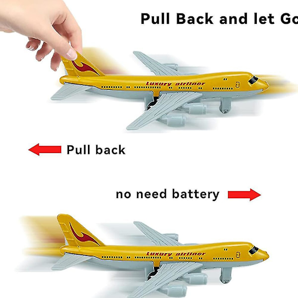 1/4 st Flygplansleksaker, Dra Tillbaka Flygplansleksaker för Barn Flygplansmodell Flygplan Modeller Leksaker för Pojkar Flickor Gåvor A 1pcs