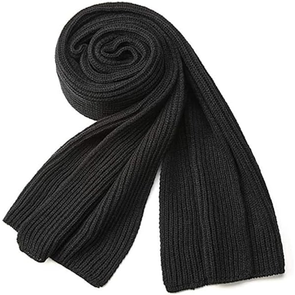 Lämmin syys- ja talvihuivi, unisex yksivärinen talvinen kaula lämmin neulelanka huivi