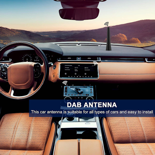 Auton antennit FM DAB Kattoantenni Auto 6.5cm Mini Autoradion Antenni Lyhyt Vahvalla FM / AM / DAB Fu