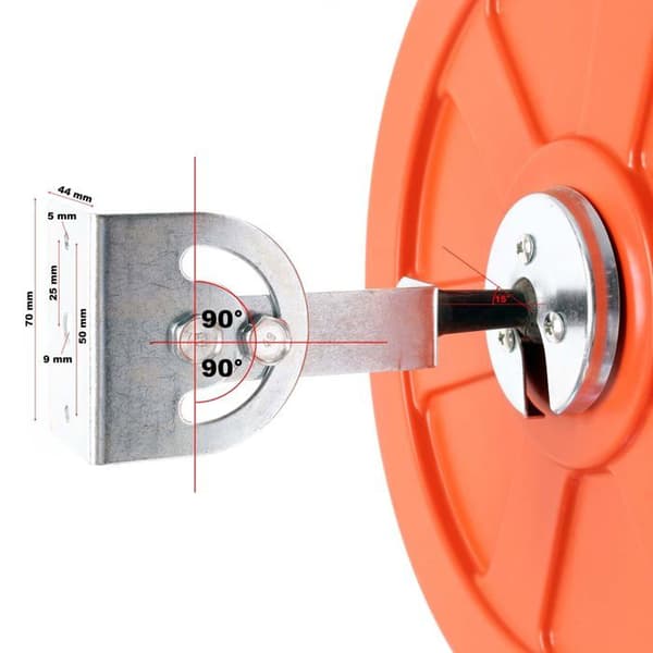 45 cm konvex trafikspegel, 130°-160° synfält, trafiksäkerhetsspegel, utomhus/inomhus