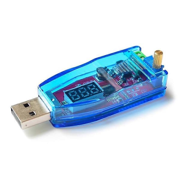 LED DC-DC 5V til DC 1-24V Justerbart Potensiometer USB Step Up/Down Buck Boost Konverter Strømforsyning Spenningsregulator Modul Red