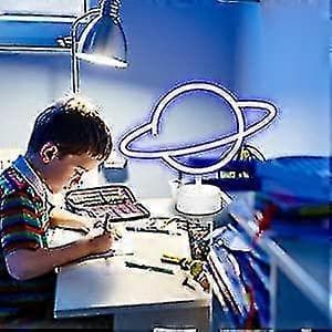 Planet Light Neonskilt LED Skrivebordsdekor LED Neonskilt Nattlys Med Base
