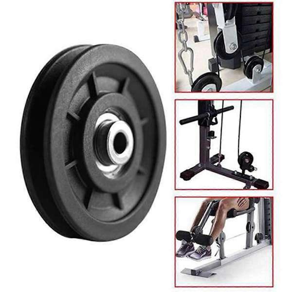 2 stk 90mm Hjulruller Nylonlager Hjul Gym Utstyr Deler Treningsutstyr Deler