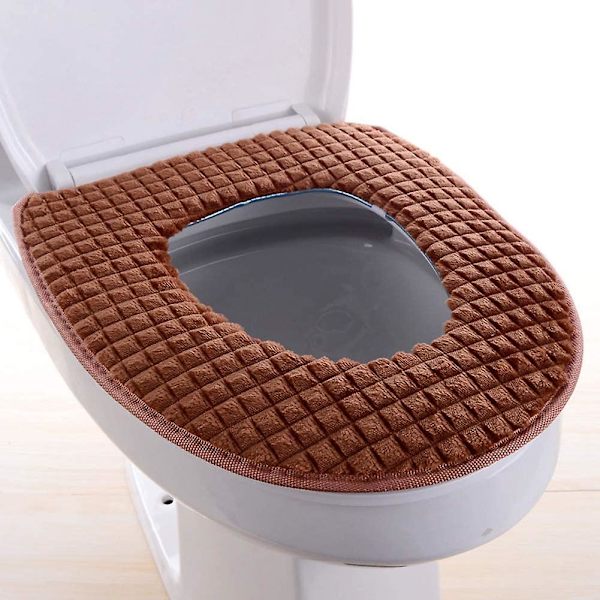 16.9x14.5in Blødt og Tykkere Varmt Toiletbræt Dæksel Pude Hjemme Dekoration Toiletbræt Dæksel Puder