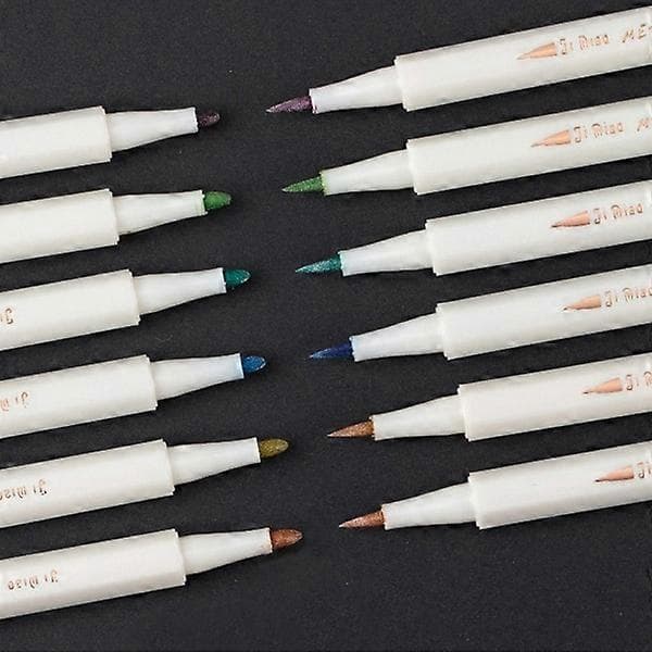 Tuschpen Metallic Pen HÅRD SPIDS - 12 FARVER