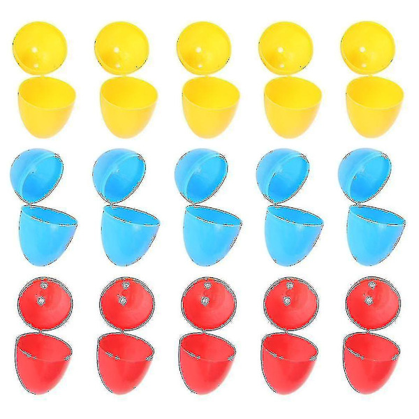 50 st plastpåskägg tomma påskägg presentförpackning äggskal slumpmässig färg