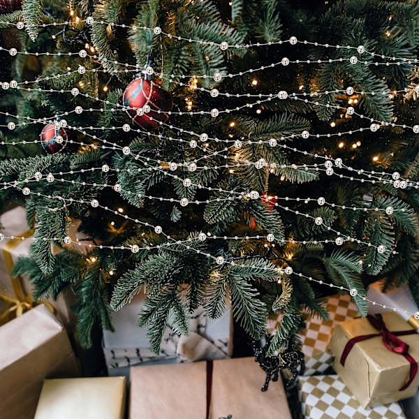 1 rulle dekorativ bröllopshållande blomma Diy pärlor kedja praktisk pärlor sträng