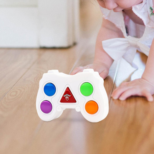 Elektroniskt minnesspel Handhållet elektroniskt leksakshjärnspel Pussel Leksak Bärbar Färg Memorering Quiz Spel För Barn White Optional