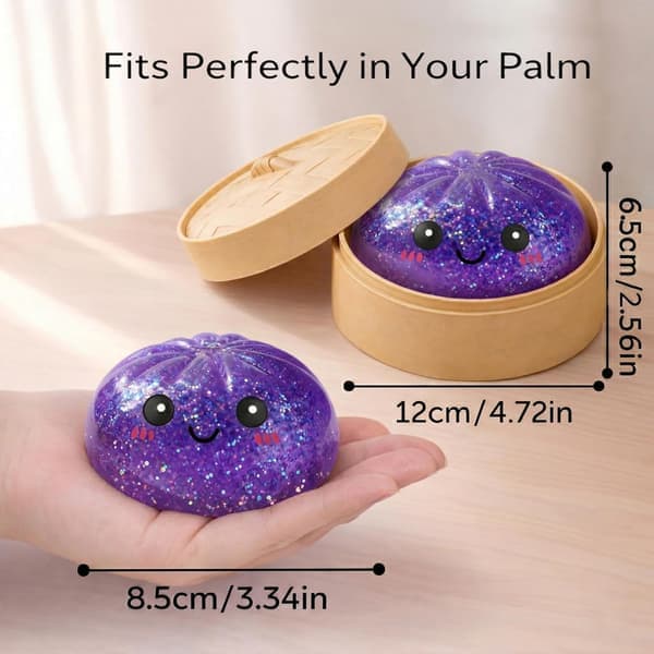 Dumpling Squishies Mystery Box, Mjuk Dumpling Stressavlastande Sensorisk Leksak för Vuxna Purple