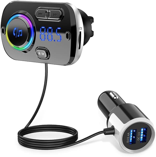 INF Trådløs FM-sender til bil Bluetooth 5.0 QC3