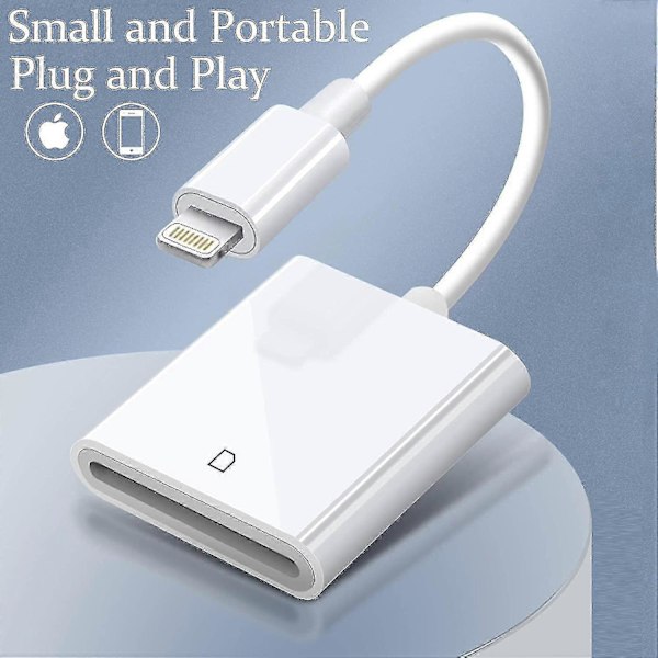 Apple Lightning til SD-kort kamera leser adapter kompatibel med iPhone iPad