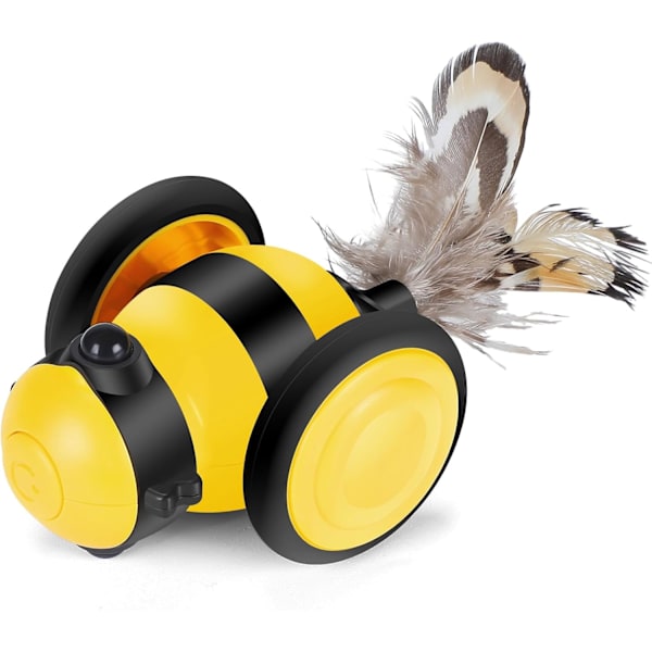 Katt Leksak Inomhus Katt Interaktiv Leksak Automatisk Boll med USB Laddningsbar LED Svanslampa