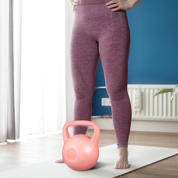 6 kg rosa PE vattenkettlebell för styrketräning, justerbar vikträningsutrustning