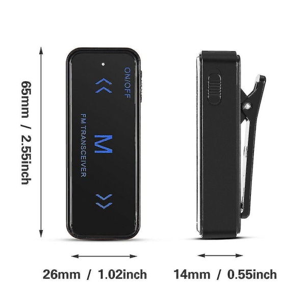 Xs Kit 2x Mini Walkie Talkie 2-veis FM Radio Transceiver + 2 Hodetelefoner USB-lading