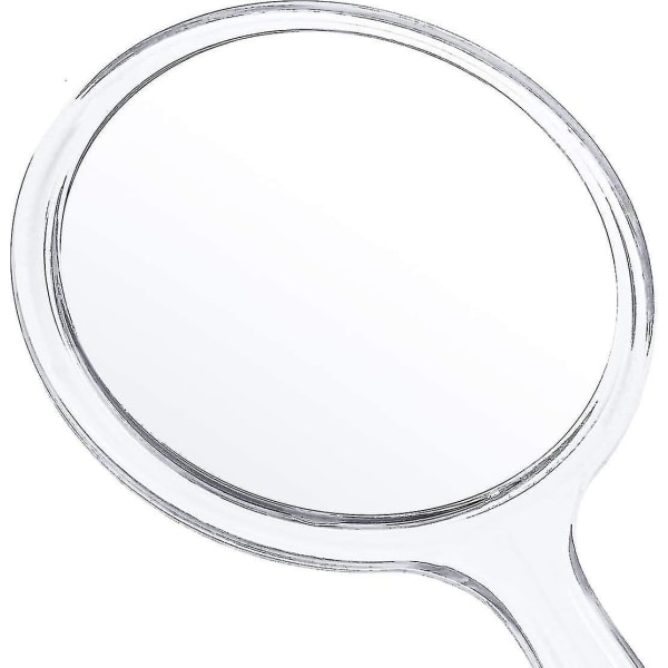Makeup Håndspejl Dobbeltsidet 3x 1x Rund (gennemsigtig)