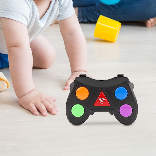 Elektroniskt minnesspel Handhållet elektroniskt leksakshjärnspel Pussel Leksak Bärbar Färg Memorering Quiz Spel För Barn Black Optional