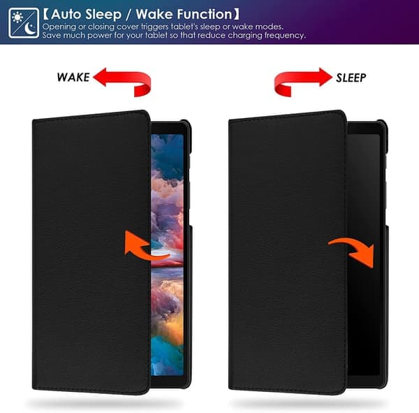 Samsung Galaxy Tab A7 Lite T220/T225 kotelo/jalusta, musta