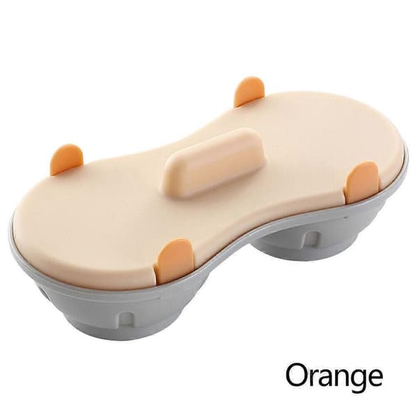 Mikrobølgeovn Perfekt Dobbel Kopp Egg Pocher Gratis Kokekar Egg Koker Maker Steamer Orange