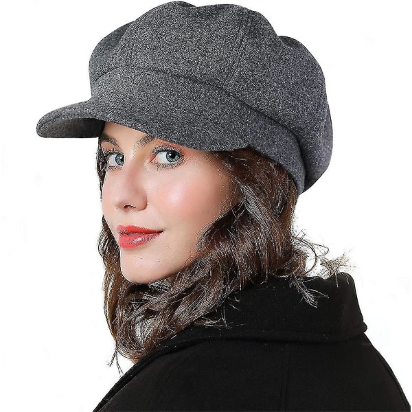 Damer Newsboy Hat, Spids Hat, Vinterhat, Baske, Vinterhat, Newsboy, Efterår