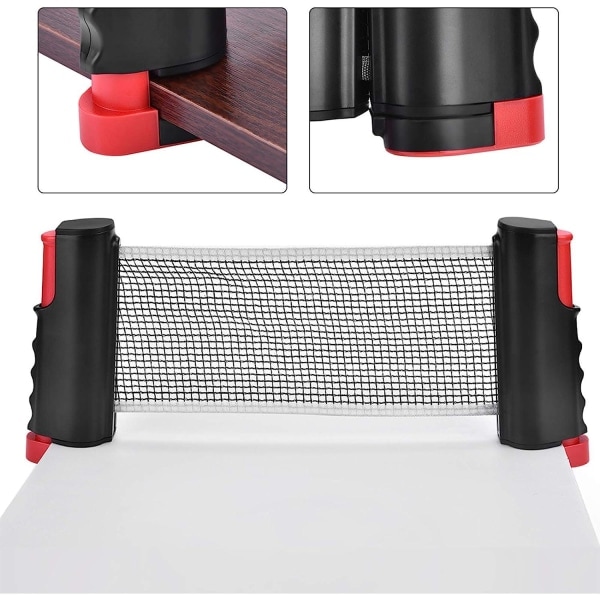 Retractable Ping Pong Net - Musta