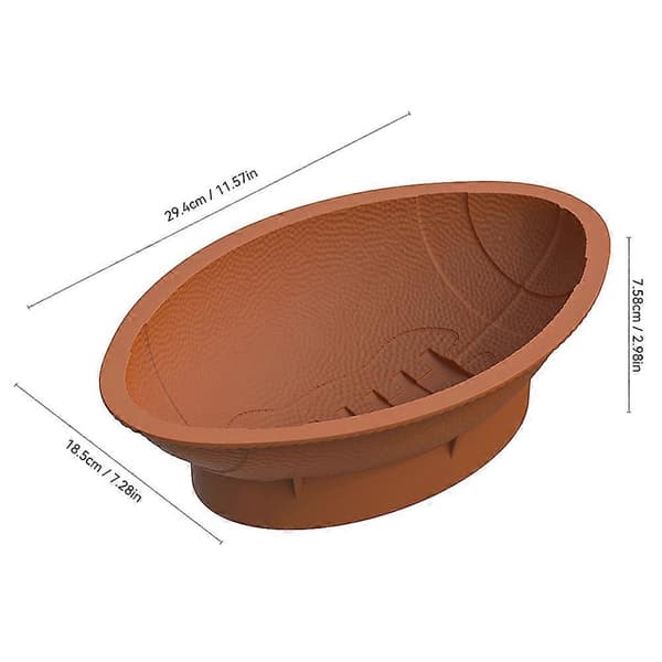 Stor 3D Fodboldkageform Silikone Superbløde Kagestencils Køkkentilbehør Coffee