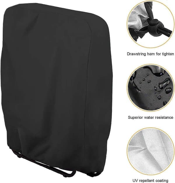 2-pak beskyttelsesovertræk til foldbare liggestole (sort, 71x34x110 cm), vindbeskyttelse til havestole, overtræk til foldbare liggestole