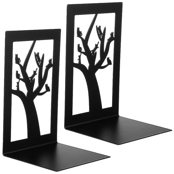 2 st Metalliska Bokstöd Bokstöd För Hyllor Bokstopp