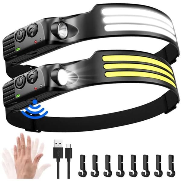 Hodelykt – LED – Ultrakraftig – 3000 lumen – USB oppladbar – IPX5 vanntett