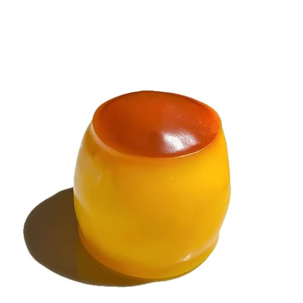 Knasig Karamellpudding Squishy Stressboll, Pärlfylld Icke-Fjädrande Formbar Mat Fidget Leksak, ASMR, 1 Styck