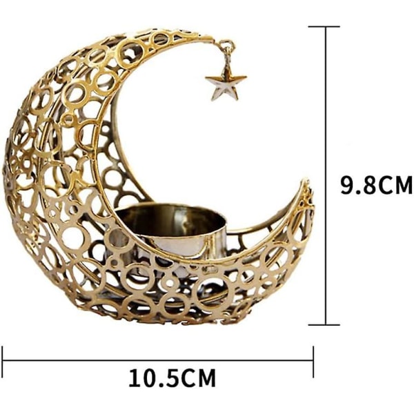 Metal Moon Tealight Candle Holder Stand Decorative Tealight Candle Holder Tea Light Candle Tray For Home /garden /wedding (gold)(1pcs)