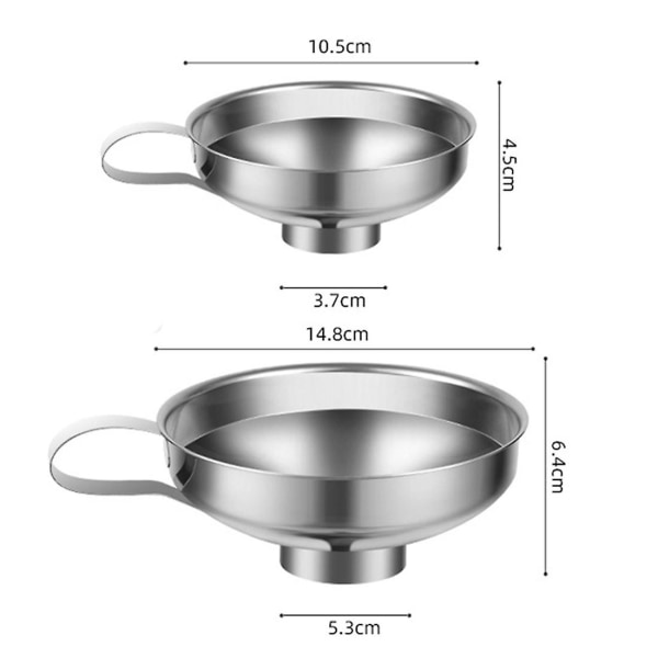 Konserverings tratt, rostfritt stål konserveringstillbehör köks tratt tratt konserverings tratt