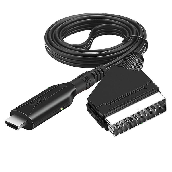 Scart till HDMI-kompatibel omvandlare Plug and Play-ljudtillbehör med kraftfull kompatibilitet för HDMI-kompatibel 720p/1080p