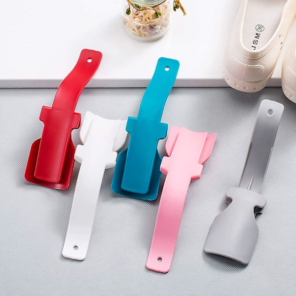 5 st Lazy Shoe Horn Hjälpare, Lång Sko Horn För Alla Åldrar Och Passar Alla Storlekar Skor, Bärbar Sko Horn Sock Slider