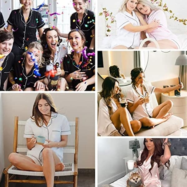 Kvinders Silke Satin Korte Pyjamas Sæt satin pyjamas kvinders pyjamas-FA- XL XL