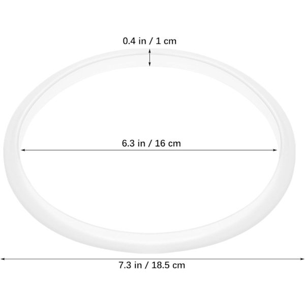 2 st Silikontätningsringar, Tryckkokare Riskokare Spishäll Gryta Ersättning Silikonpackning Tätningsringar Tillbehör för 16 cm Grytans Innerdiameter