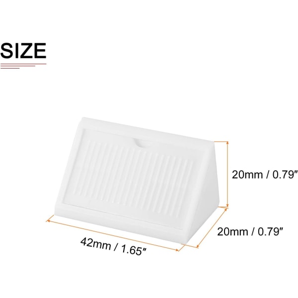 42x20x20mm (PxLxK) Muoviset kulmakiinnikkeet - 24 kpl - Sopii huonekalujen korjaukseen - 4 reikää L-muotoinen oikea kulmatuki - valkoinen