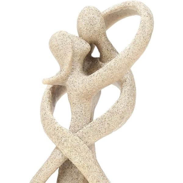 Lerfigur – Parstatue – Valentinsdagsdekoration til hjem og bryllupper – 21,5 cm – Indretning
