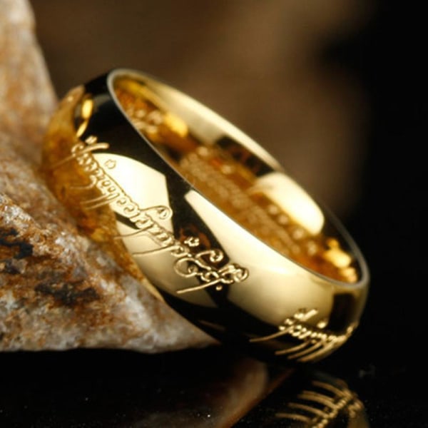 Betterlifefg-Ringenes Herre Stjerne Herrer Ringe Par Hjerte Sutra Ringenes Herre Ringe Forgyldt, 6mm, Guld