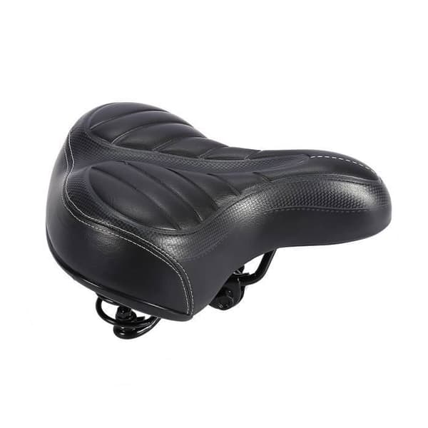 Cykel sadel - Ergonomisk - Sort - Vandtæt PU - 25x20cm - Optimal komfort