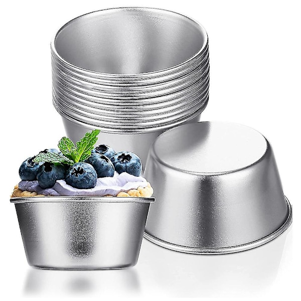 12 Stycken Individuella Formar Puddingformar Mini Choklad Smälta Pannor Non-stick Muffin Tårta
