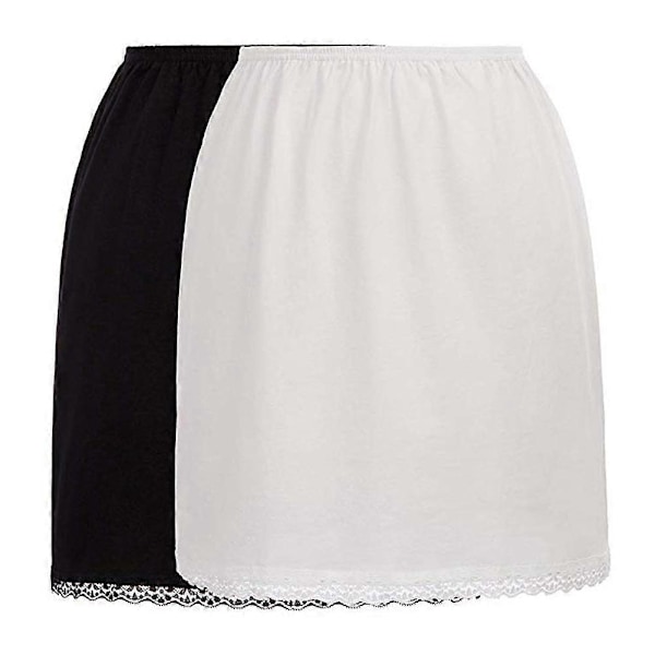 Elastisk Talje Blonde Underskørt Halv Underkjole Dame One-size Grey