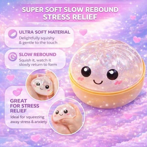 12-pack glitter squishies med ånglåda - Dumplingformad stressboll - Klämbar sensorisk leksak för barn och vuxna