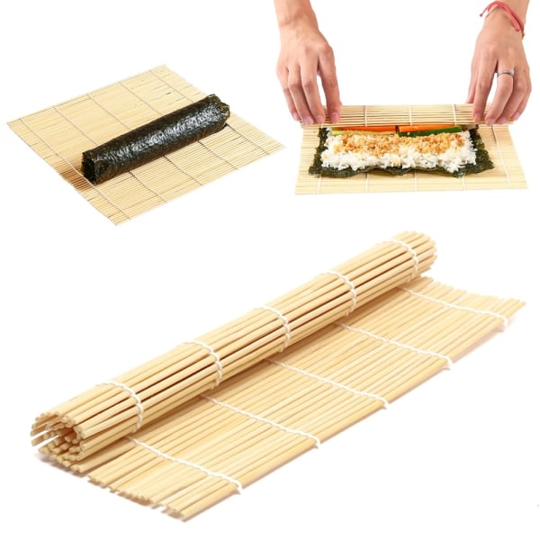Sushi måtte / sushi rulle / tæppe til sushi - bambus beige