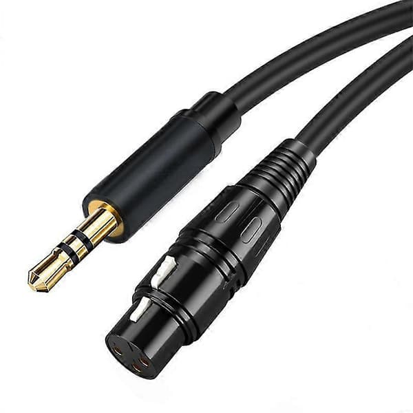 3,5 til XLR hun til XLR mikrofonforstærker højttaler lydkabel 3,5 mm til XLR kabel 2M/6,56Ft