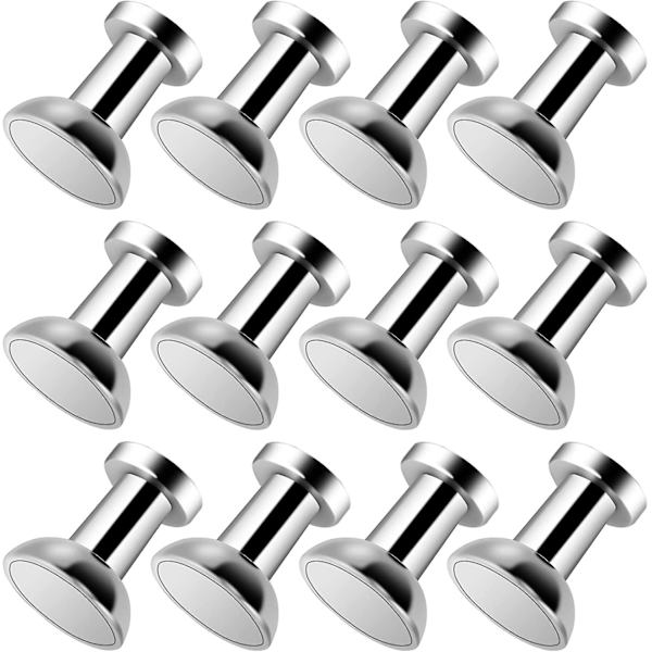 Køleskabsmagneter, magnetiske trykknapper, magnetiske tommelfingerknapper til køkken, kontor, skole, whiteboard, børstet nikkel1