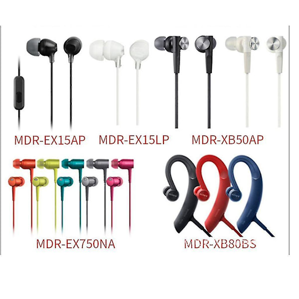 3x erstatnings ørepropper for Sony MDR-EX750BT/WI-1000X/WI-H700 S